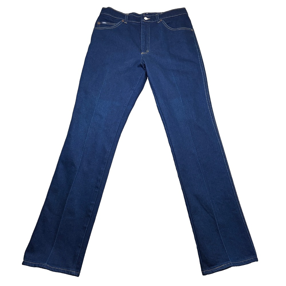 Vtg Lee Jeans Mens 32x33 Blue Straight Leg Dark Wash 200 2046 Denim